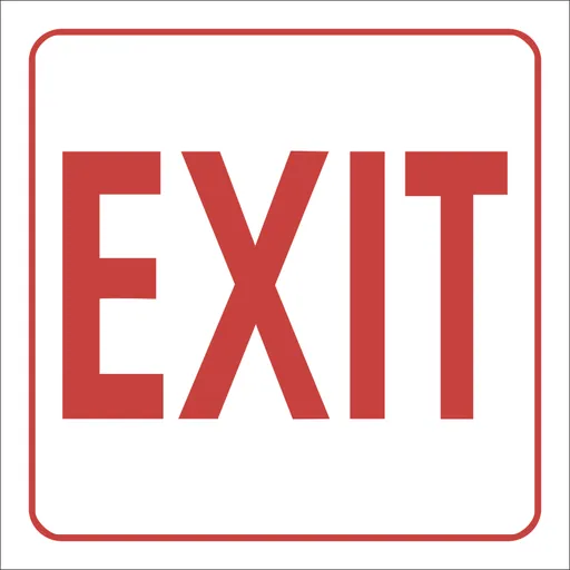 Exit Safety Sign